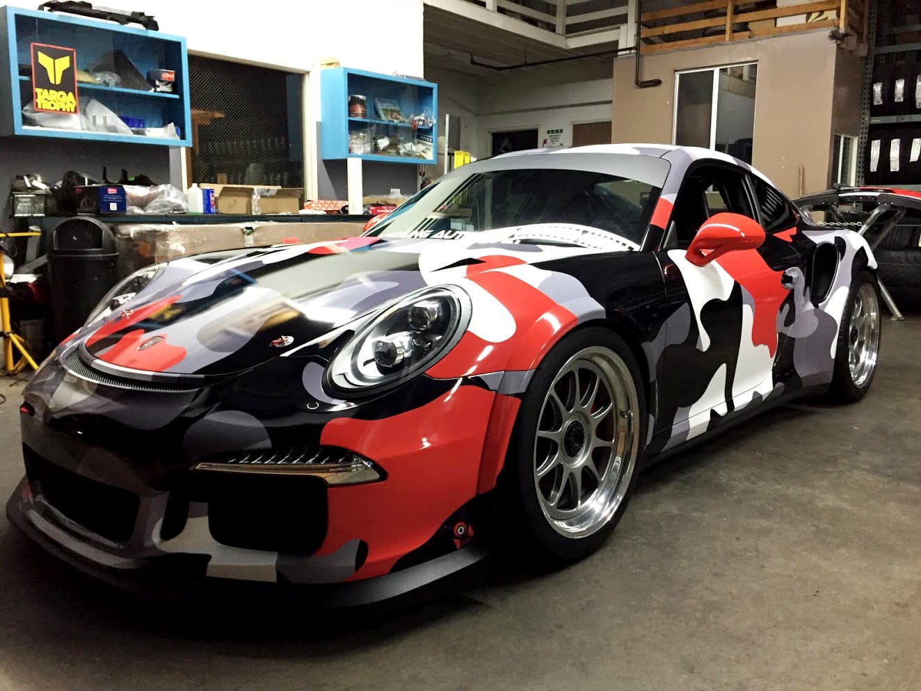 DC Visual - Porsche GT3 Red Camo Car Wrap